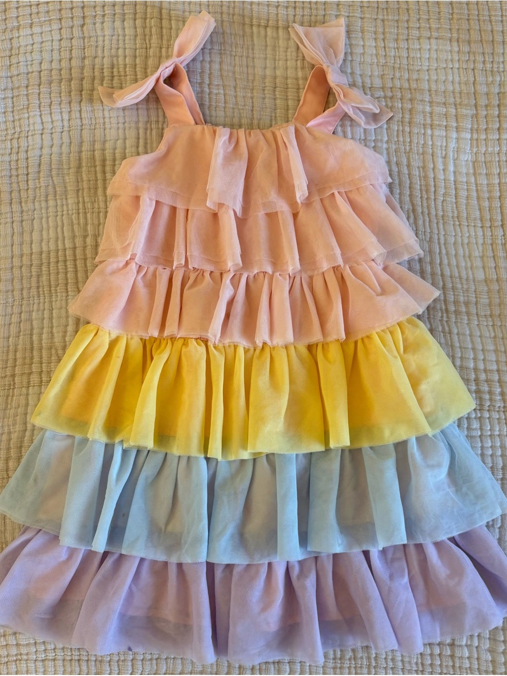 Juno Valentine by Janie and Jack - Pastel Tiered Ruffle Dress